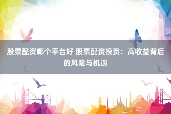股票配资哪个平台好 股票配资投资：高收益背后的风险与机遇