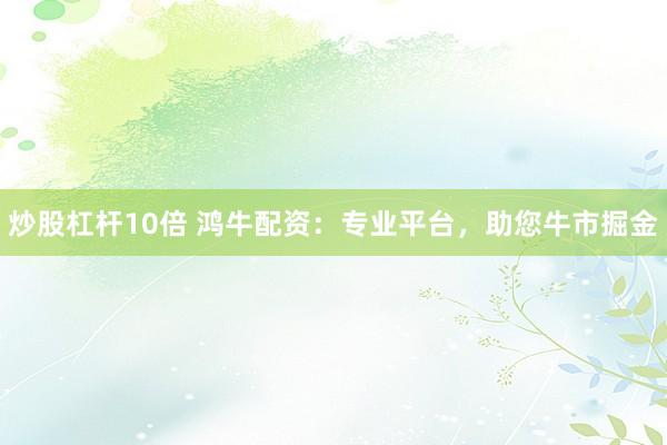 炒股杠杆10倍 鸿牛配资：专业平台，助您牛市掘金