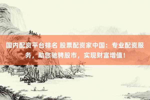 国内配资平台排名 股票配资家中国：专业配资服务，助您驰骋股市，实现财富增值！