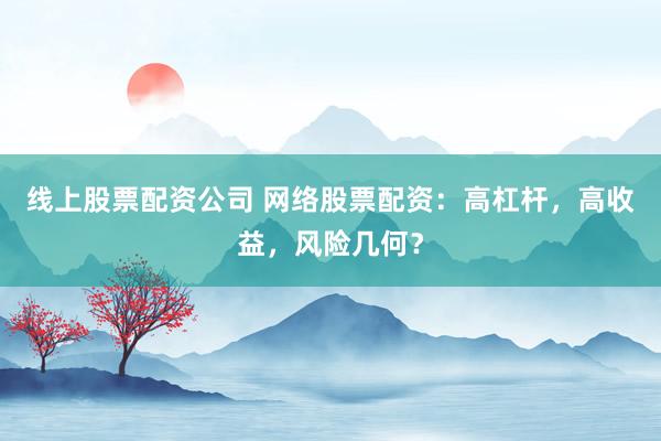 线上股票配资公司 网络股票配资：高杠杆，高收益，风险几何？