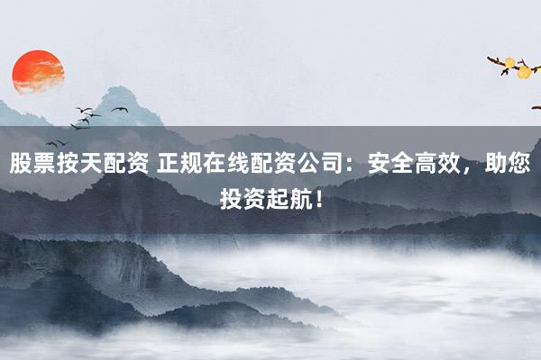股票按天配资 正规在线配资公司：安全高效，助您投资起航！