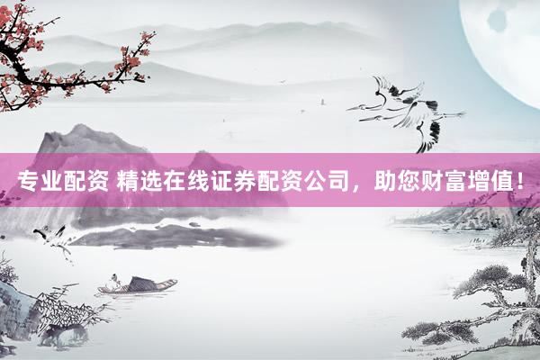专业配资 精选在线证券配资公司，助您财富增值！