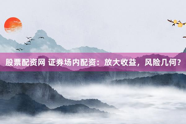 股票配资网 证券场内配资：放大收益，风险几何？