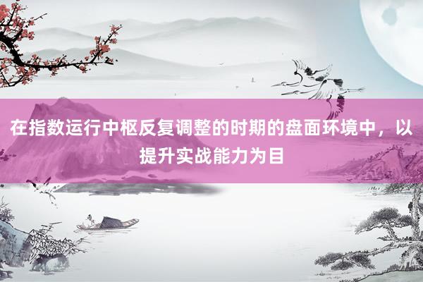 在指数运行中枢反复调整的时期的盘面环境中，以提升实战能力为目