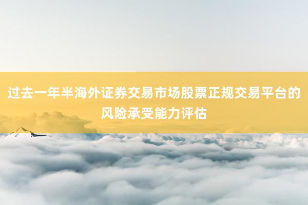 过去一年半海外证券交易市场股票正规交易平台的风险承受能力评估