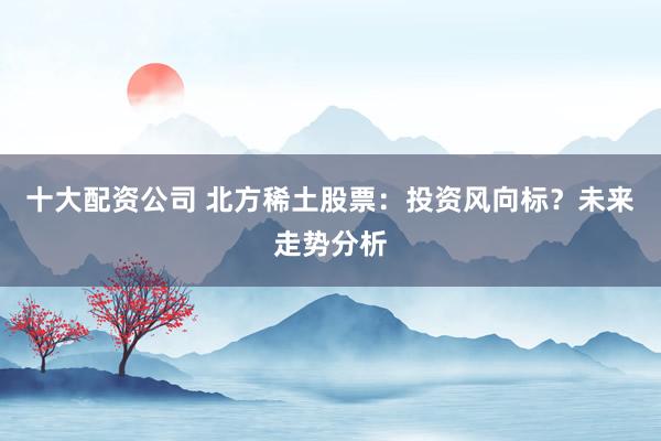 十大配资公司 北方稀土股票：投资风向标？未来走势分析