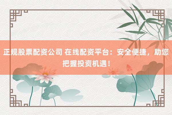 正规股票配资公司 在线配资平台:安全便捷,助您把握投资机遇!
