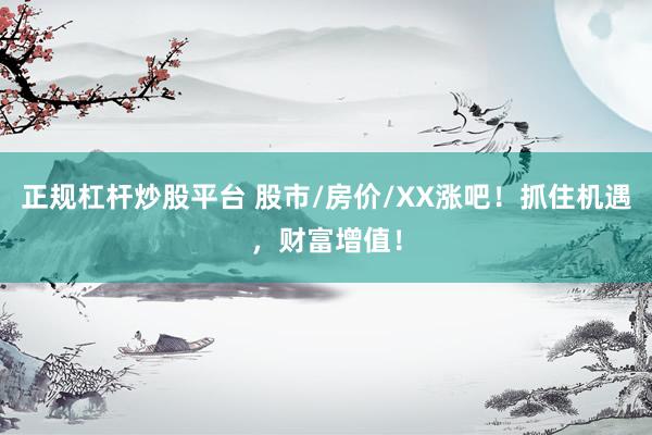 正规杠杆炒股平台 股市/房价/XX涨吧！抓住机遇，财富增值！