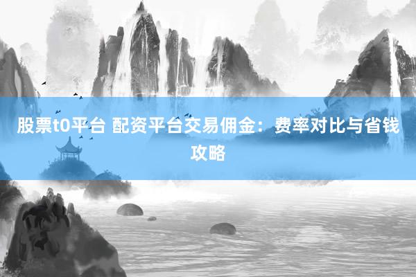 股票t0平台 配资平台交易佣金:费率对比与省钱攻略