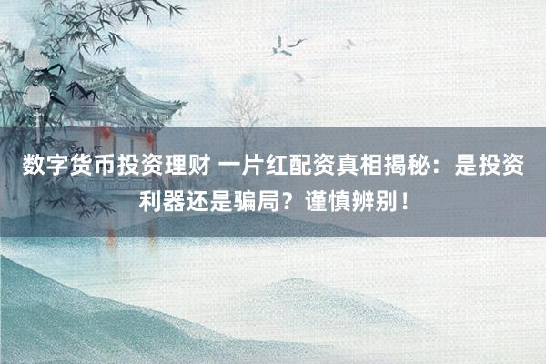 数字货币投资理财 一片红配资真相揭秘：是投资利器还是骗局？谨慎辨别！